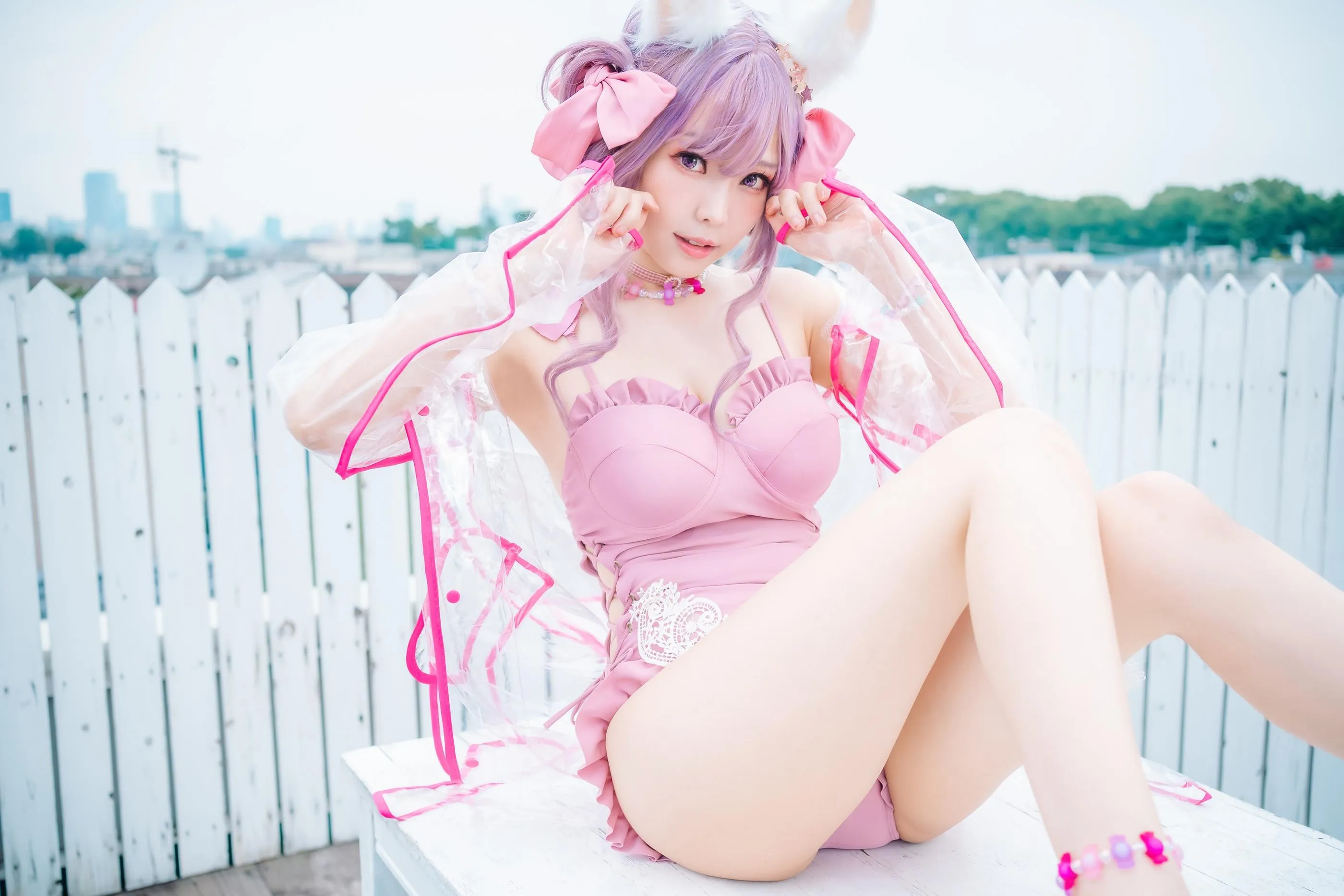 ElyEE子 – NO.82 Fluffy Summer – Original Swimsuit-粉色 [54P]插图2